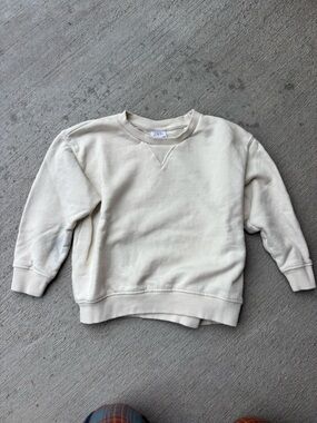 Zara Kids Off-White Crewneck Sweatshirt